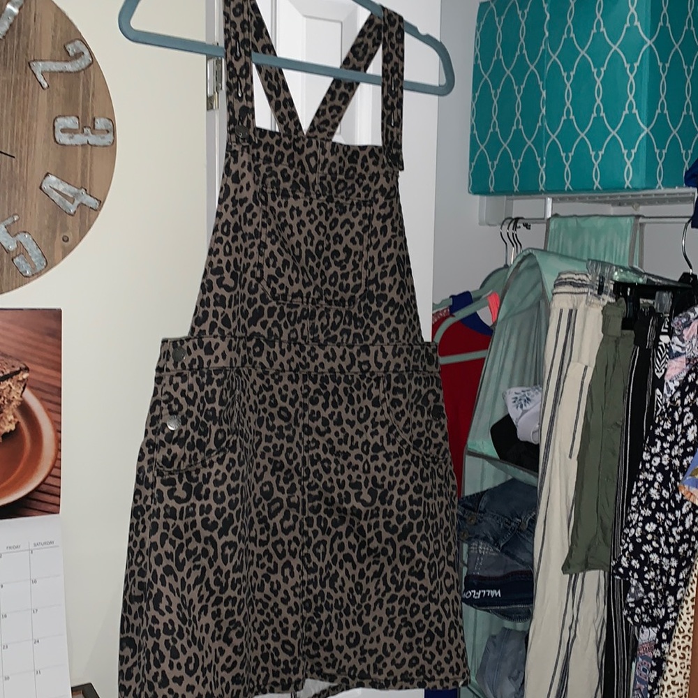 Cheetah Print Overall Style Dress